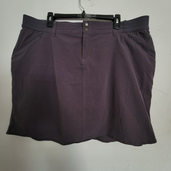Kuhl Zipper Pocket Drawstring Active Strattus Skort Short Skirt Dark Gray Sz 18W - Picture 6 of 16